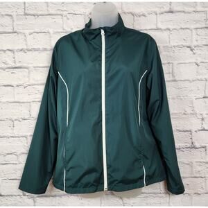 Lands' End Jacket Womens Size Medium Green Windbreaker
